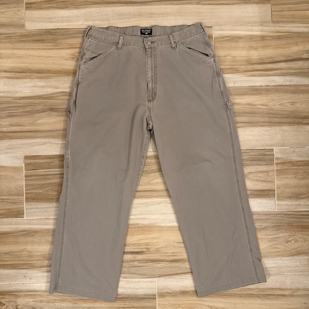 Polo Jeans Co Ralph Lauren Mens‎ 34x34 Painter Pants Gray Taupe Cotton Canvas
